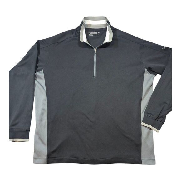 NIKE Golf Tour Performance Dri-Fit 1/4 Zip Pullover Men’s Black Grey Size XXL - Picture 1 of 5